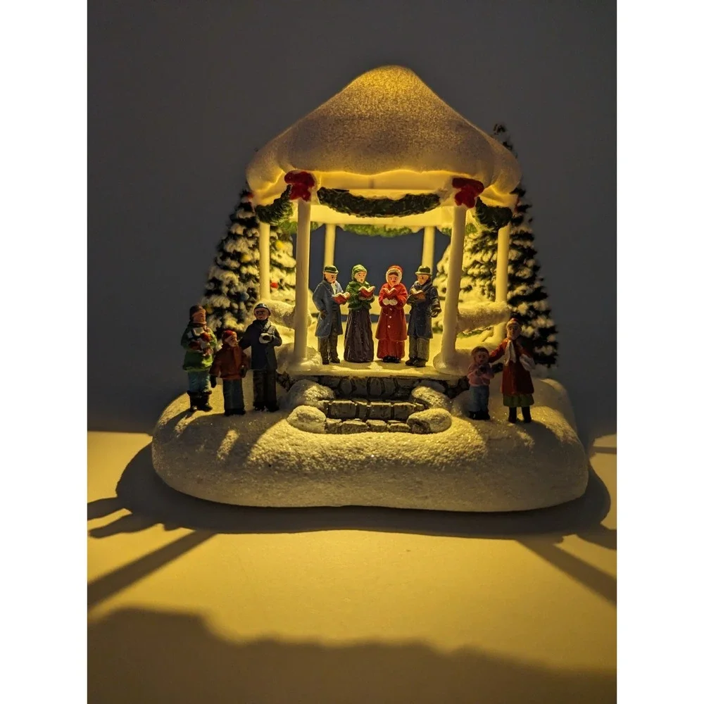 2023 Teleflora Thomas Kinkade Sweet Sounds Of Christmas Light Up Figurine